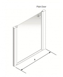 Larenco Alcove Half Height Shower Enclosure Plain Door